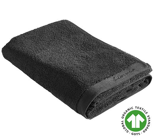 DUSCHTUCH 70/140 cm  - Schwarz, Natur, Textil (70/140cm) - Bio:Vio