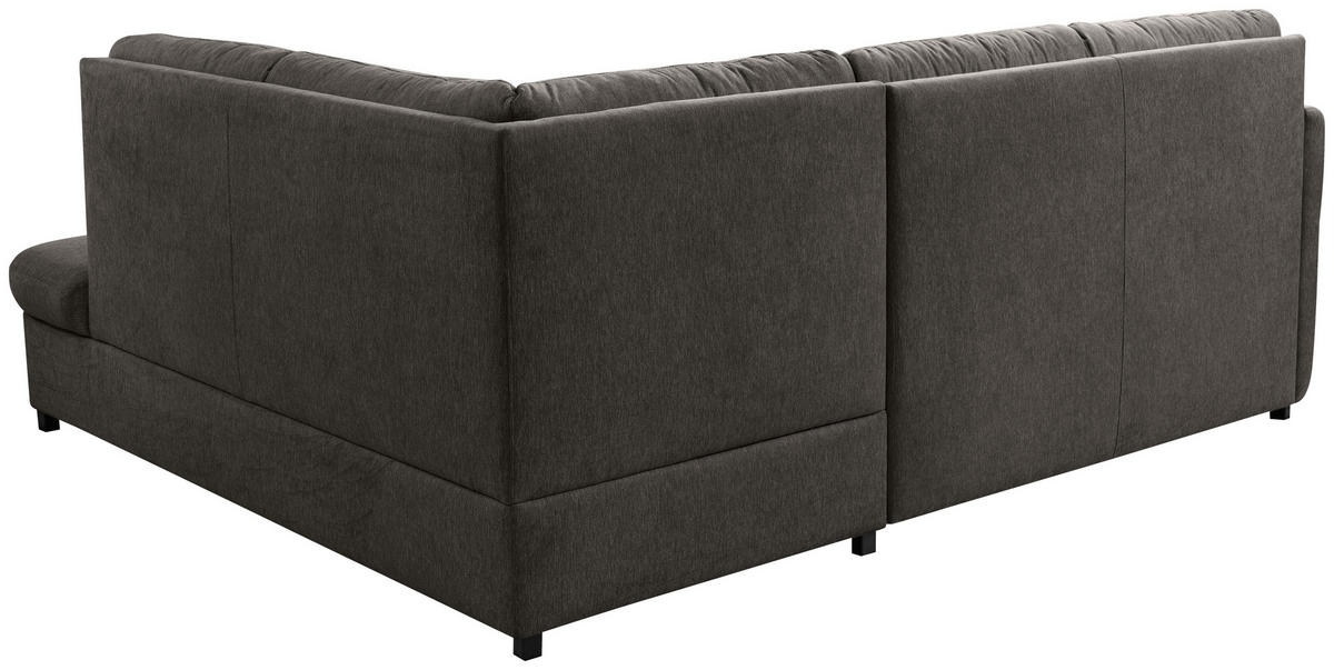 ECKSOFA in Braun  - Greige/Schwarz, Basics, Holz/Textil (240/200cm) - MID.YOU