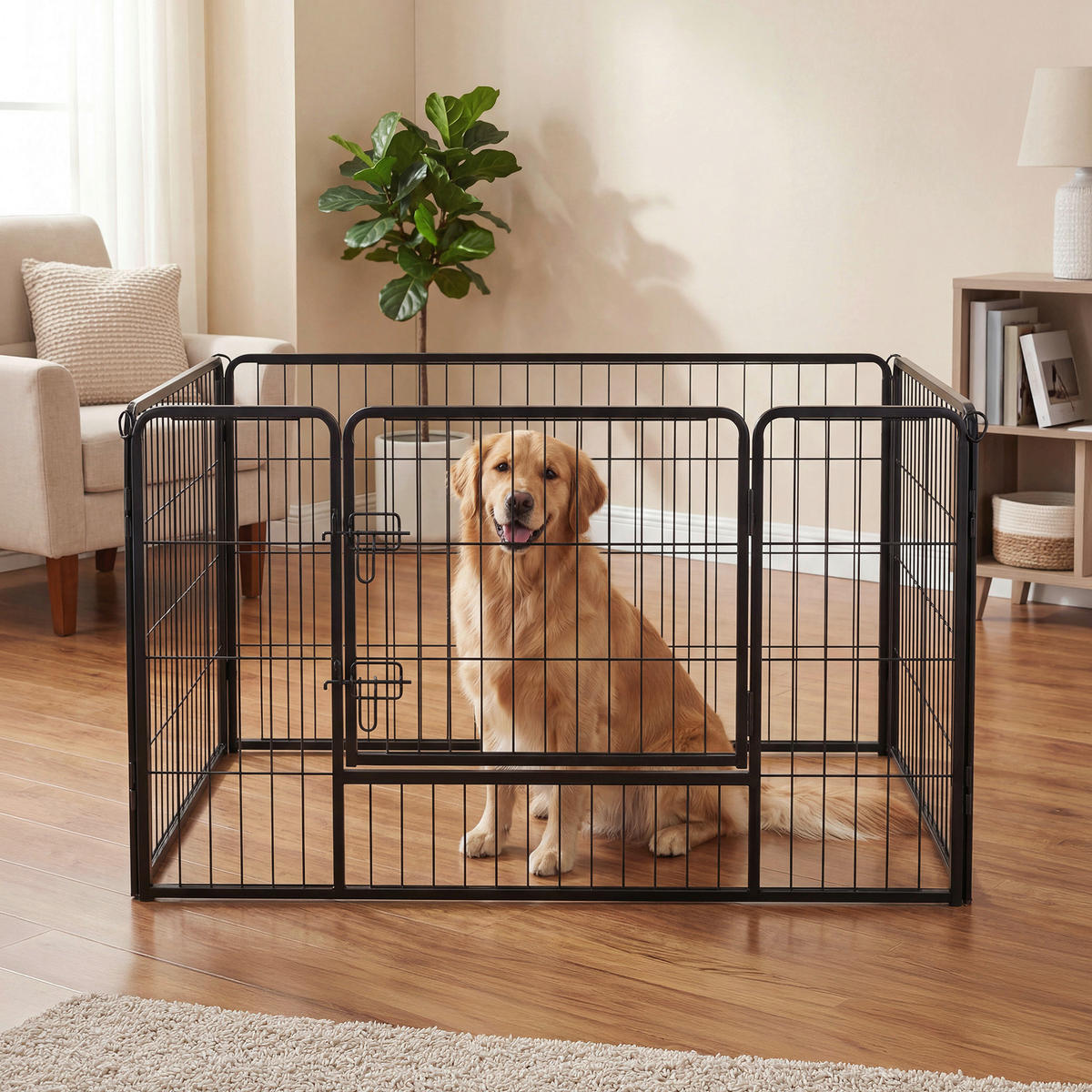 HEIMTIERGEHEGE - Schwarz, Trend, Metall (122/70/80cm) - Boxxx