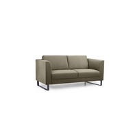 2-SITS SOFFA i ljusbrun  - ljusbrun/svart, Modern, metall/trä (167/88/88cm) - Hom`in