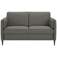 2,5-SITZER Latina in Echtleder Dunkelgrau   - Dunkelgrau/Schwarz, Design, Leder/Metall (164/84/99cm) - Dieter Knoll