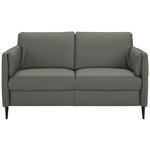 2,5-SITZER Latina in Echtleder Dunkelgrau   - Dunkelgrau/Schwarz, Design, Leder/Metall (164/84/99cm) - Dieter Knoll