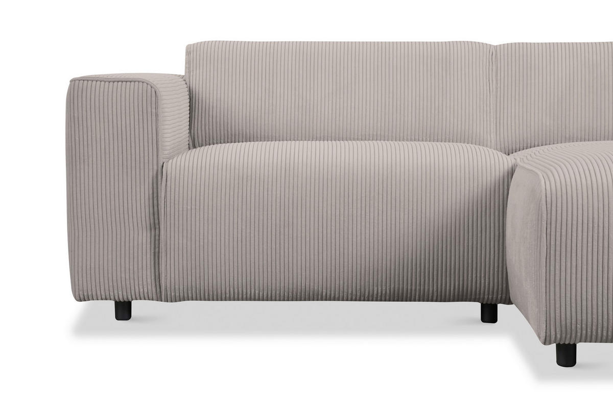 HÖRNSOFFA i manchester ljusgrå  - ljusgrå/svart, Design, textil/plast (234/161cm) - Livetastic