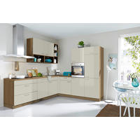 KÜCHENLEERBLOCK  275/245 cm  in Eichefarben, Hellgrau  - Edelstahlfarben/Eichefarben, MODERN, Holzwerkstoff/Metall (275/245cm) - Welnova