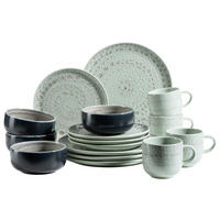 KOMBISERVICE Spicy Market 16-teilig  - Schwarz/Grün, Basics, Keramik - Mäser