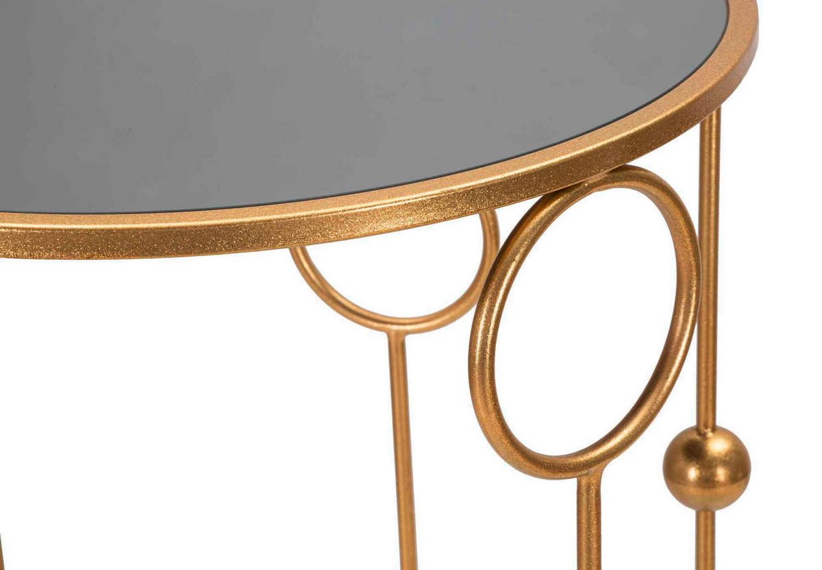 COUCHTISCH - Goldfarben, Basics, Glas/Holzwerkstoff (50/100/50cm)