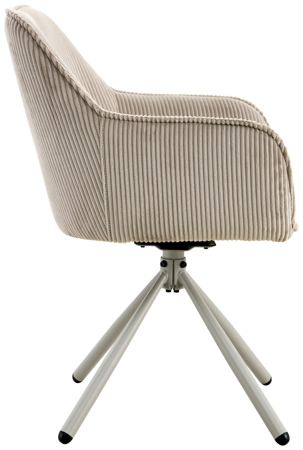 ARMLEHNSTUHL  in Eisen Cord  - Beige/Hellgrau, MODERN, Holz/Textil (61/91/59cm) - Livetastic
