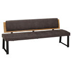 SITZBANK 200/85/60 cm  in Eichefarben, Dunkelgrau  - Eichefarben/Dunkelgrau, Design, Holz/Textil (200/85/60cm) - Venda