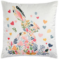 KISSENHÜLLE LOVELY RABBIT 45/45 cm  - Multicolor/Weiß, Textil (45/45cm) - Novel