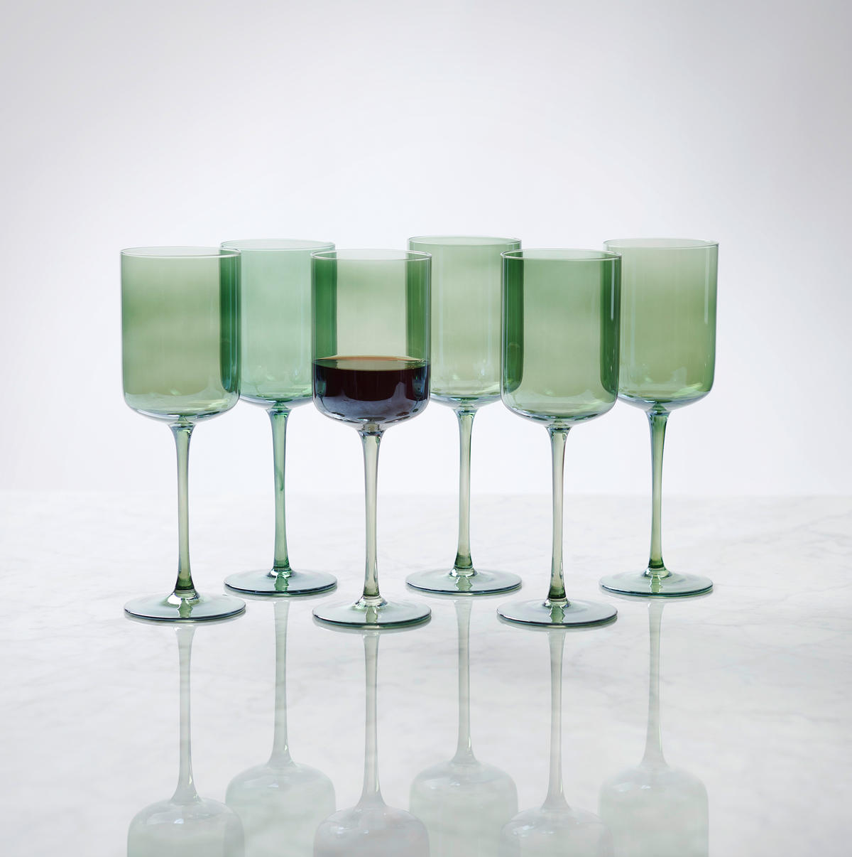 WEINGLAS 340 ml  - Grün, Trend, Glas (7,5/22cm) - Novel