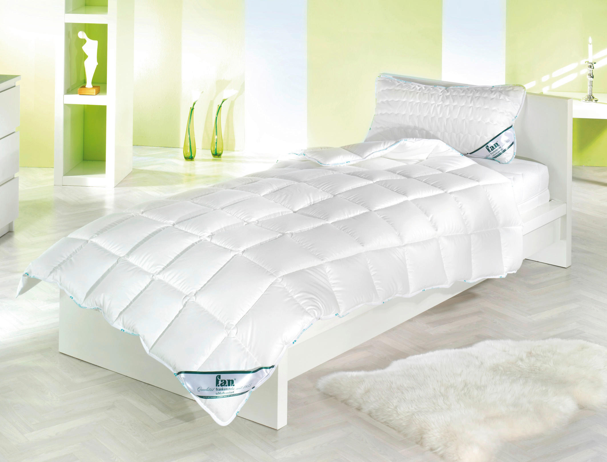KOPFKISSEN   40/80 cm       - Weiß, MODERN, Textil (40/80cm) - FAN