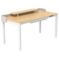 SCHREIBTISCH 160/76/72/117 cm Weiß, Nussbaumfarben elektrisch höhenverstellbar  - Nussbaumfarben/Weiß, Design, Holzwerkstoff/Kunststoff (160/76/72/117cm) - Novel