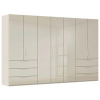 DREHTÜRENSCHRANK 350/235/61 cm,  in Champagner, 7-türig  - Champagner, Basics, Glas/Holzwerkstoff (350/235/61cm) - Novel