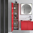 HOCHSCHRANK 35/162,5/25 cm  - Rot, Design, Glas/Holzwerkstoff (35/162,5/25cm) - Dieter Knoll