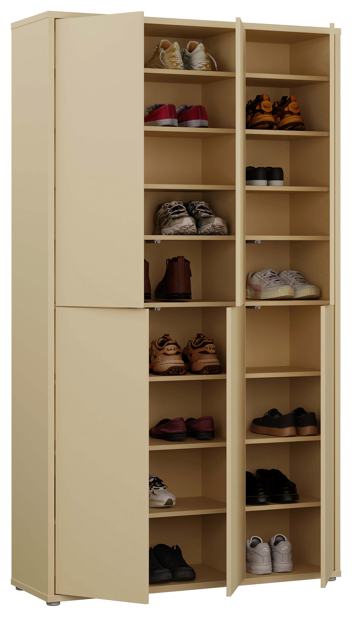 SCHUHSCHRANK  in 109,2/191,9/34,9 cm  - Hellgelb/Grau, MODERN, Holzwerkstoff/Kunststoff (109,2/191,9/34,9cm) - Carryhome