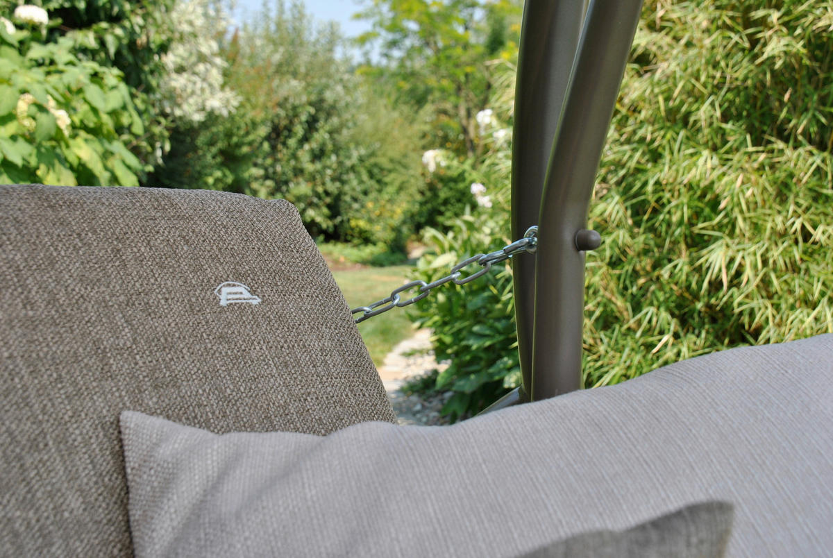 HOLLYWOODSCHAUKEL 210/160/145 cm Grau, Olivgrün  - Dunkelgrau/Anthrazit, Basics, Kunststoff/Textil (210/160/145cm) - Boxxx