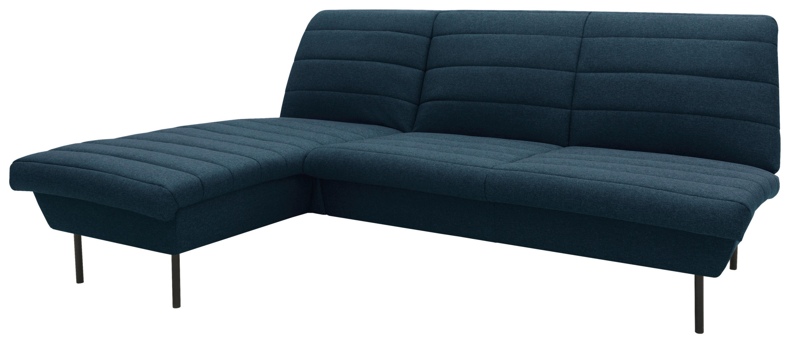 ECKSOFA Looks IX Dunkelblau Webstoff  - Schwarz/Dunkelblau, Design, Textil/Metall (168/214cm) - LOOKS by W.Joop