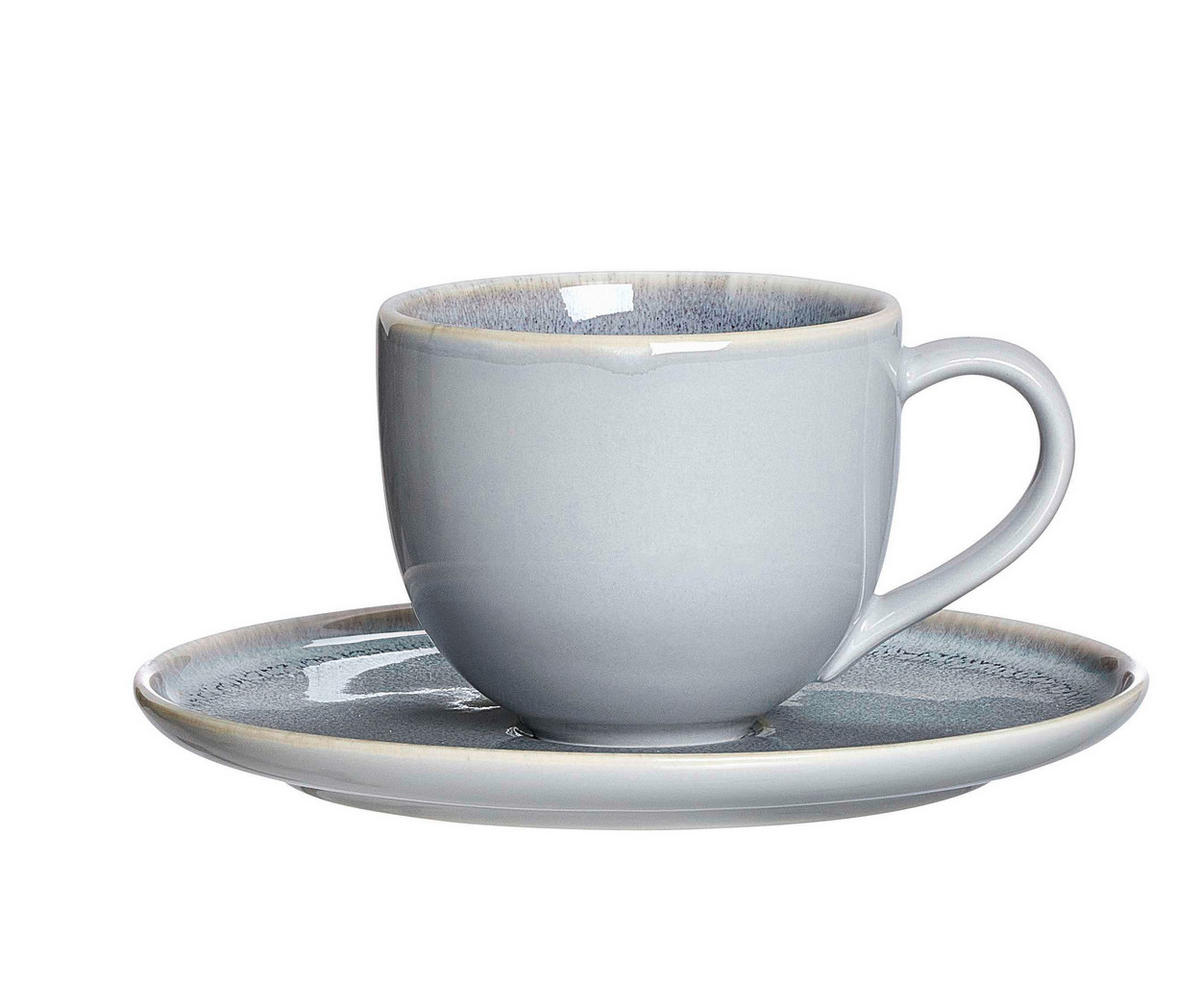 KAFFEETASSE Skagen Stone   220 ml  - Blau/Grau, Basics, Keramik (11/8/7cm) - Ritzenhoff Breker