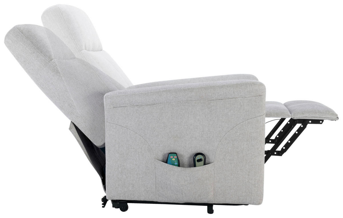 MASSAGESESSEL Mikrofaser Greige    - Greige/Schwarz, KONVENTIONELL, Kunststoff/Textil (72/102/86cm) - MID.YOU