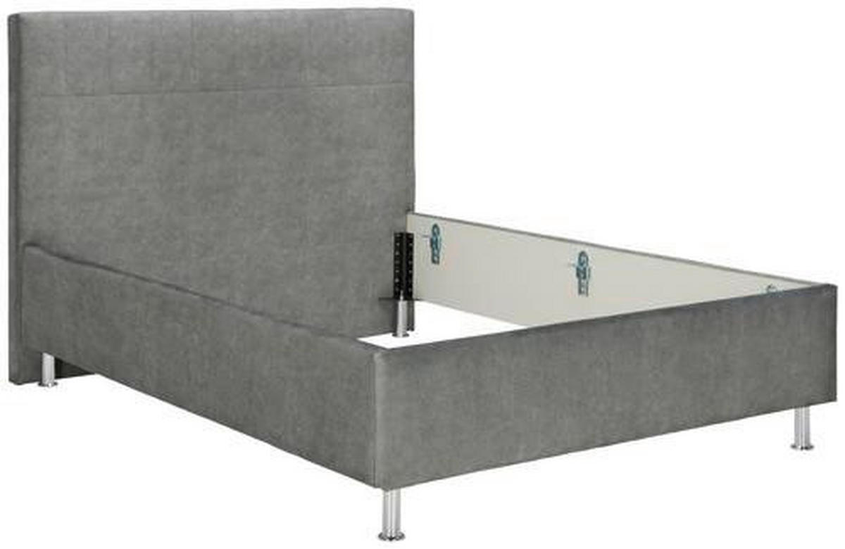 KÁRPITOZOTT ÁGY  zöld  - króm/zöld, Konventionell, műanyag/faalapú anyag (152/116/214cm) - Ti'me