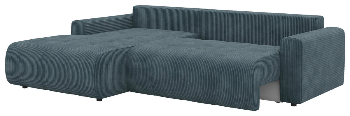 ECKSOFA - Petrol/Schwarz, KONVENTIONELL, Kunststoff/Textil (192/270cm) - Carryhome