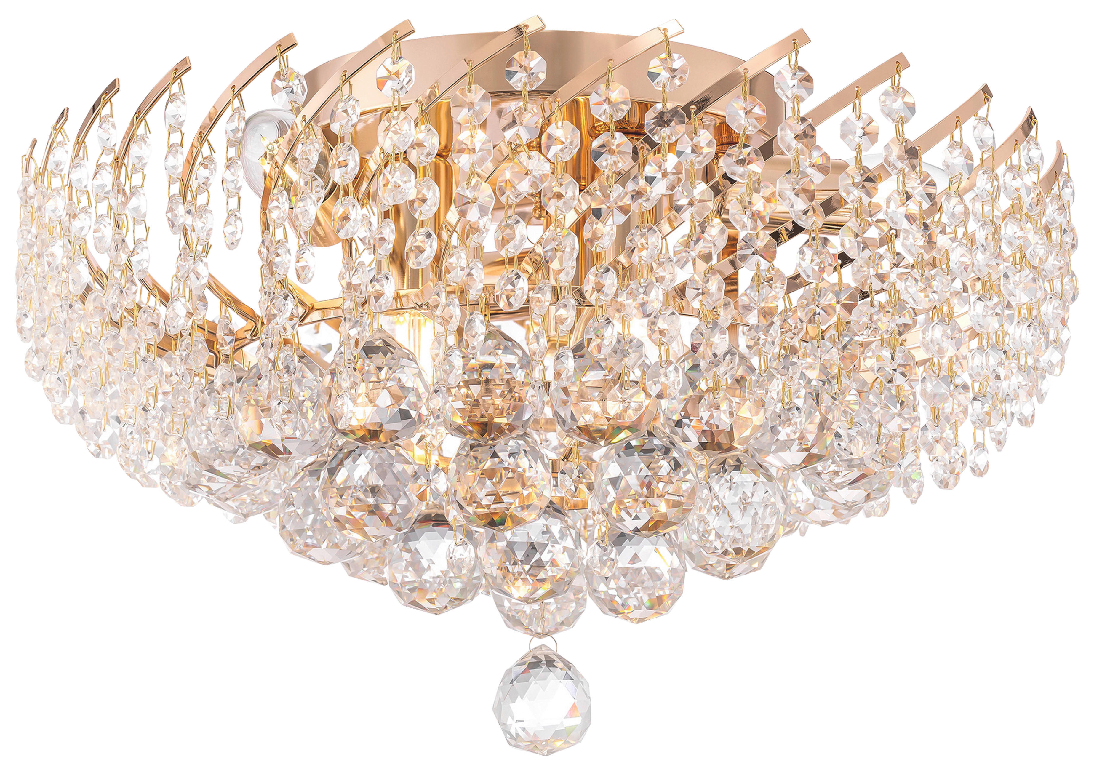 KRONLEUCHTER  41/21,5/41 cm   - Goldfarben, Trend, Glas/Metall (41/21,5/41cm) - MAYTONI