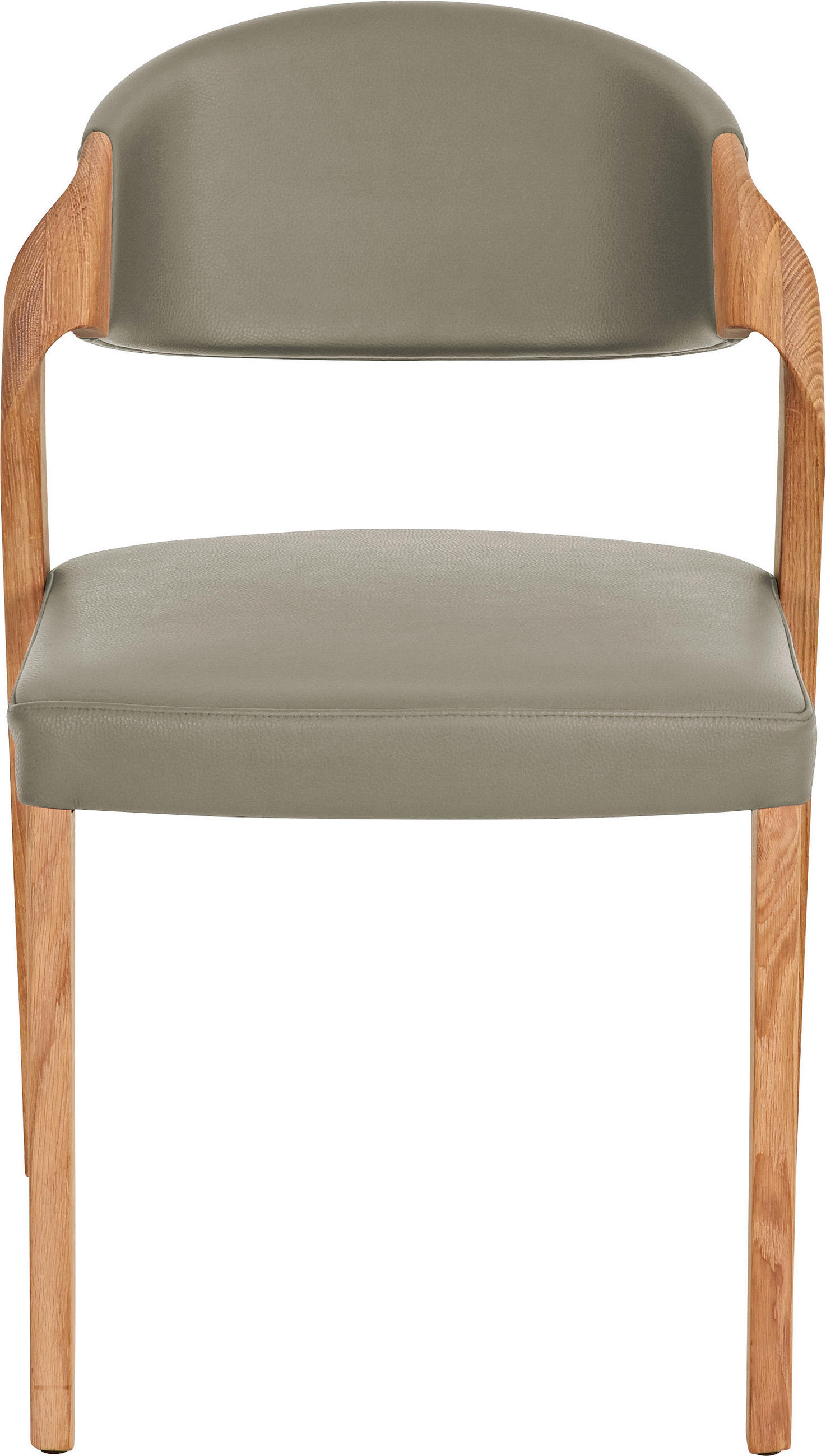 STUHL in Holz, Leder Eichefarben, Hellbraun  - Hellbraun/Eichefarben, Natur, Leder/Holz (53/82/57cm) - Voglauer