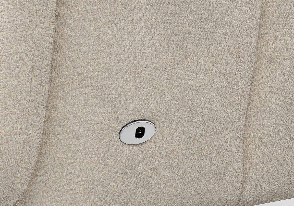 RELAXSESSEL GLENDALE E Chenille Kopfteilverstellung, Rücken echt    - Sandfarben/Eichefarben, KONVENTIONELL, Holzwerkstoff/Textil (75/112/82cm) - Sit & More