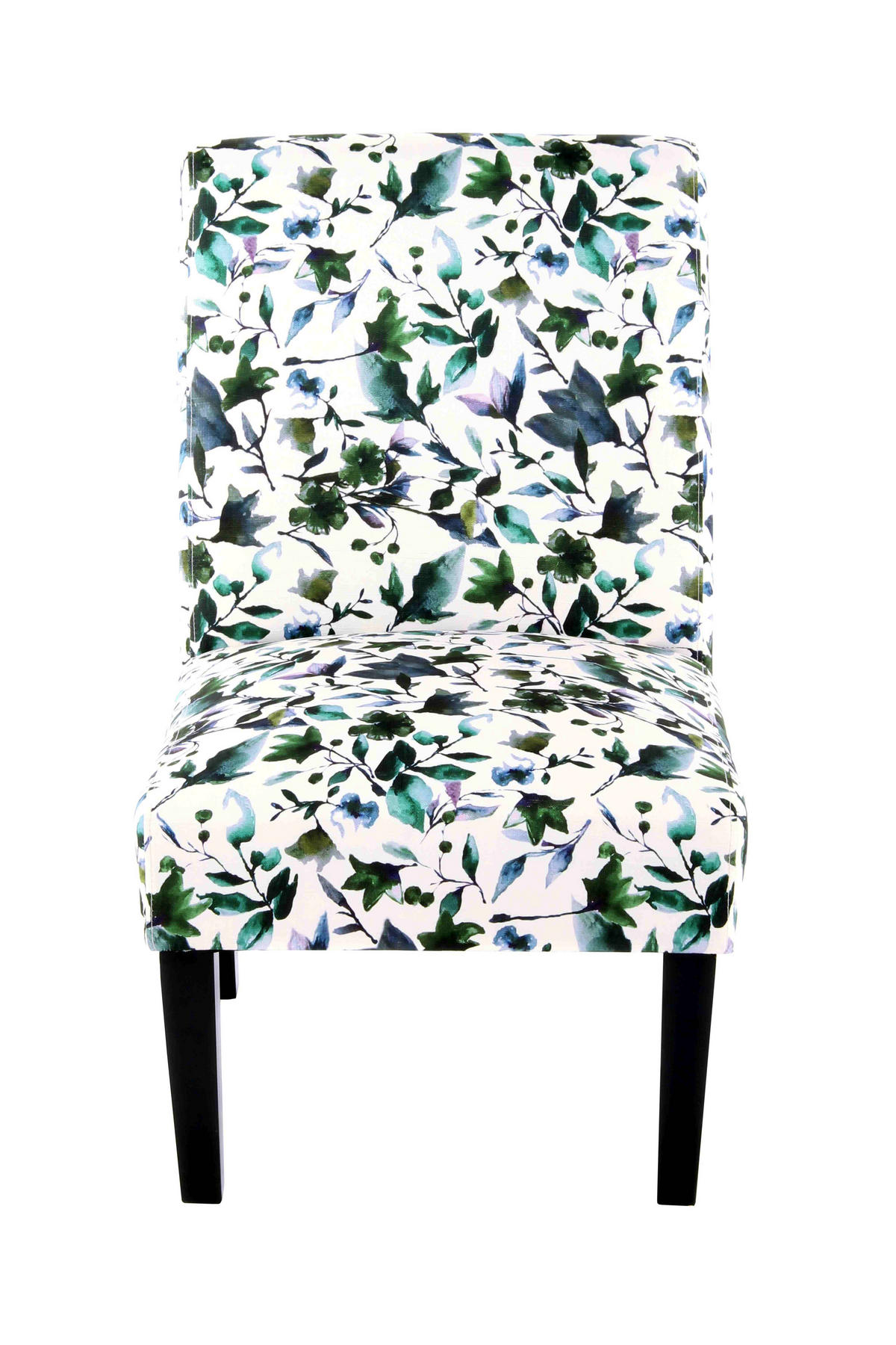 STUHL Flachgewebe Grün, Blau, Creme, Lila  - Blau/Lila, Design, Holz/Textil (55/92/77cm) - Kayoom