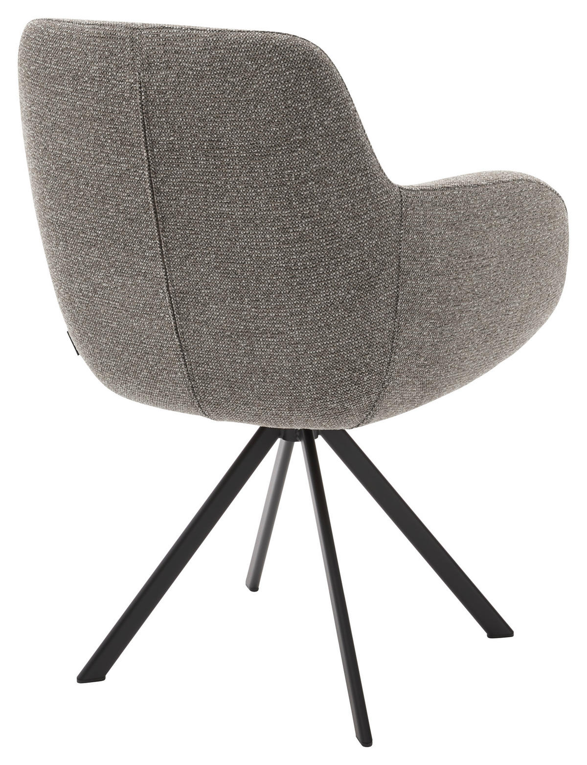 ARMLEHNSTUHL  in Eisen Webstoff  - Taupe/Schwarz, Design, Textil/Metall (62/86/66cm) - Musterring