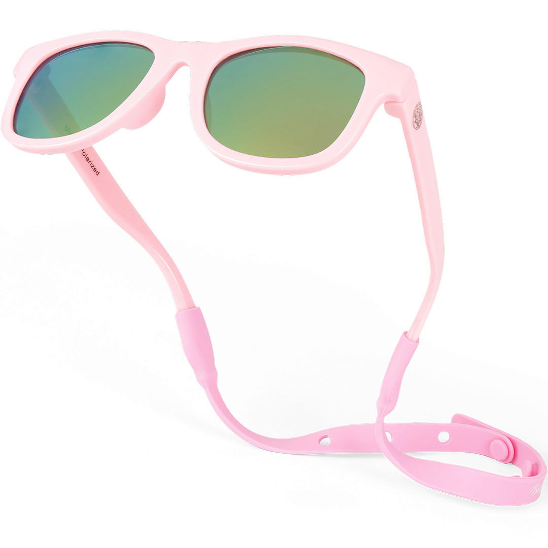 BABY-SONNENBRILLE MIT BAND  - Rosa, Basics, Kunststoff