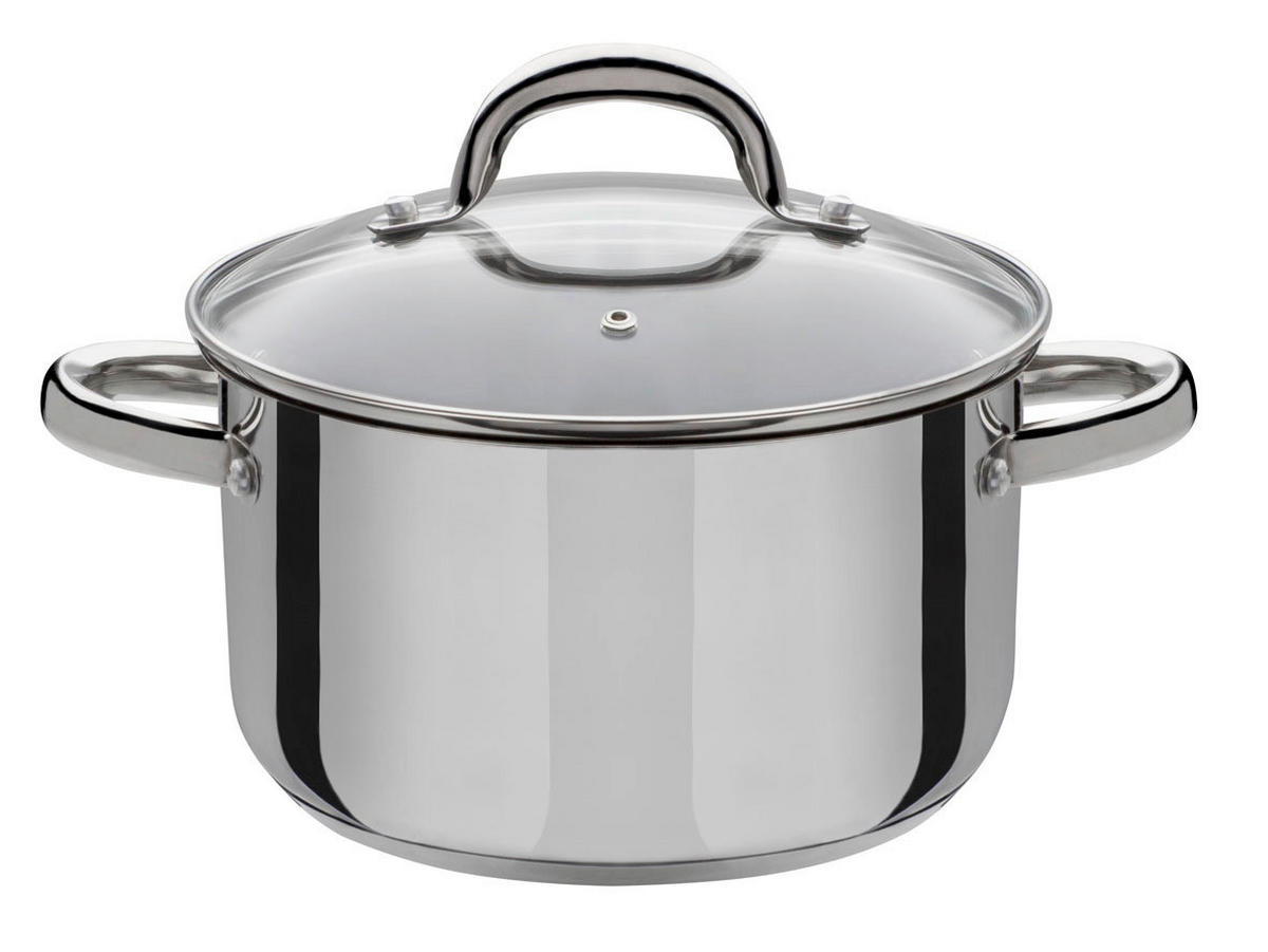KOCHTOPFSET MONTREAL 4-teilig  - Klar/Edelstahlfarben, Basics, Glas/Metall - GSW