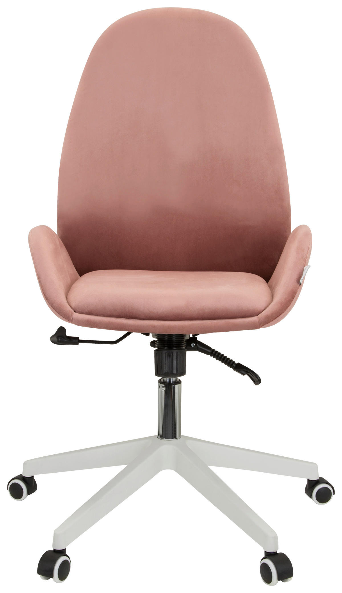 OTOČNÁ ŽIDLE, samet, růžová - bílá/růžová, Basics, textil/plast (56/104/58cm) - MID.YOU