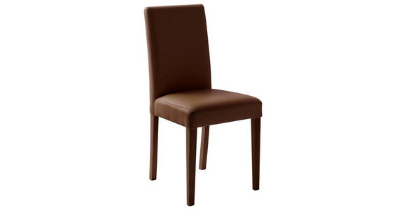 STUHL Lederlook Braun, Buche Kolonial - Buche Kolonial/Braun, KONVENTIONELL, Holz/Textil (44/92/57cm) - Carryhome