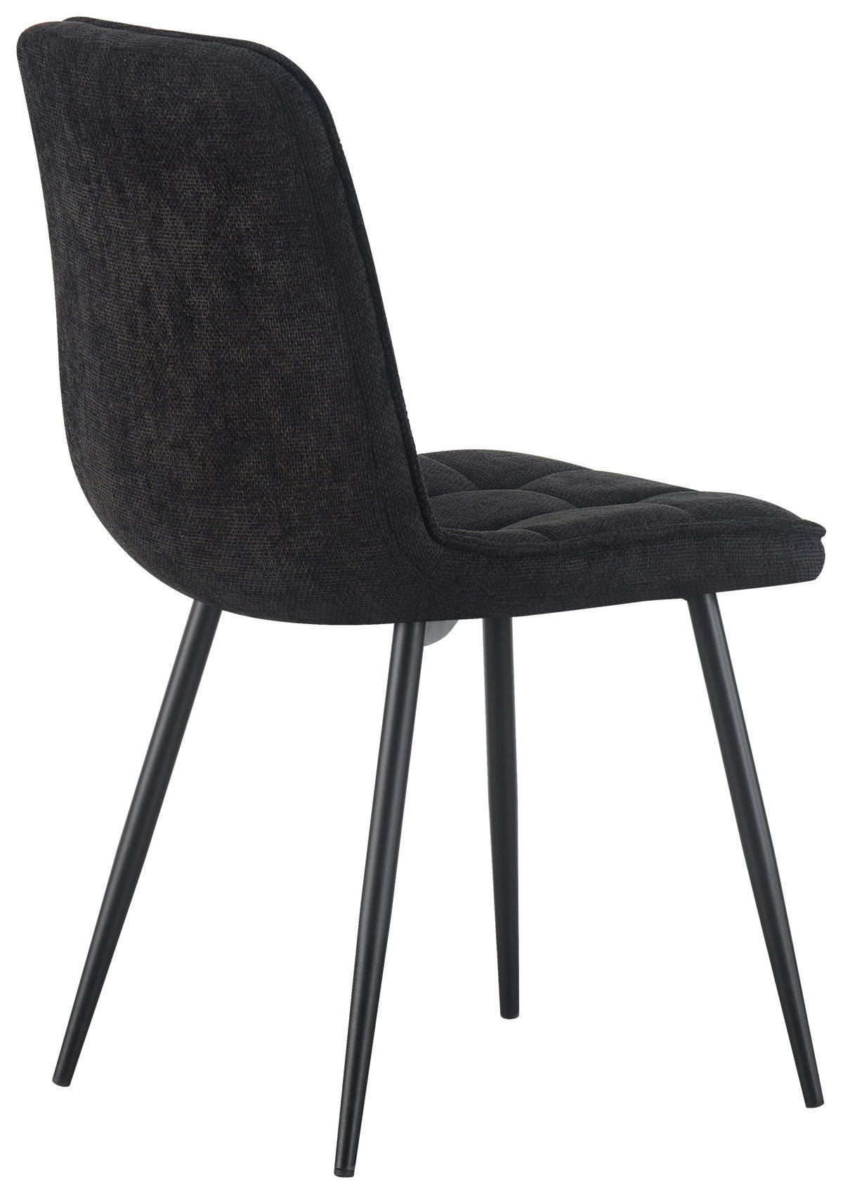 STUHL  in Eisen Leinenoptik Holz, Metall, Textil  - Schwarz, KONVENTIONELL, Holz/Textil (45/89/58cm) - MID.YOU