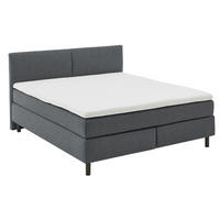 BOXSPRINGBETT 160/200 cm  in Anthrazit  - Anthrazit/Schwarz, MODERN, Kunststoff/Textil (160/200cm) - Beldomo - Sleep