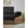 ECKSOFA  in Flachgewebe Anthrazit  175-224/255-365 cm  - Anthrazit/Schwarz, Design, Textil/Metall (175-224/255-365cm) - Dieter Knoll