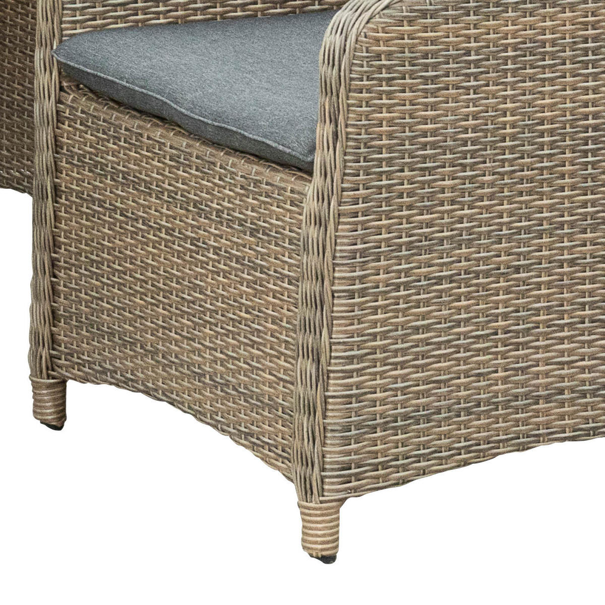 GARTENSET 9-teilig  - Schieferfarben/Beige, KONVENTIONELL, Glas/Kunststoff - Gardenson