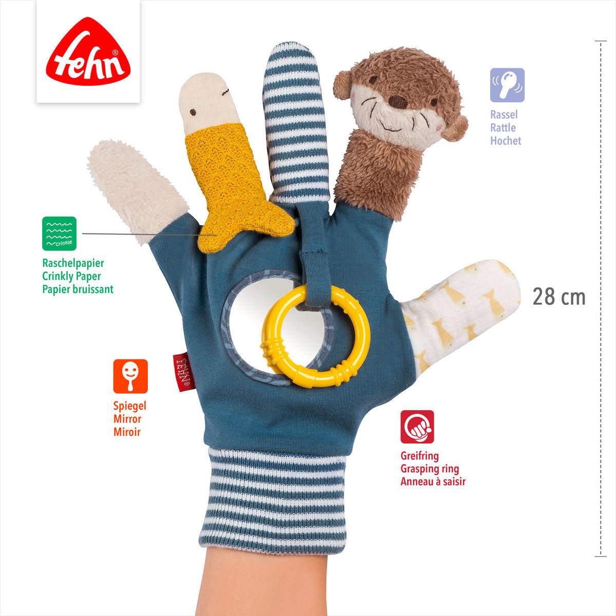 LERNSPIEL Otter Theo  - Multicolor, Basics, Textil (28/25/14,5cm) - Fehn