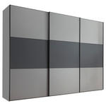 SCHWEBETÜRENSCHRANK  in Anthrazit, Hellgrau  - Anthrazit/Hellgrau, Holzwerkstoff/Metall (280/222/68cm) - Moderano