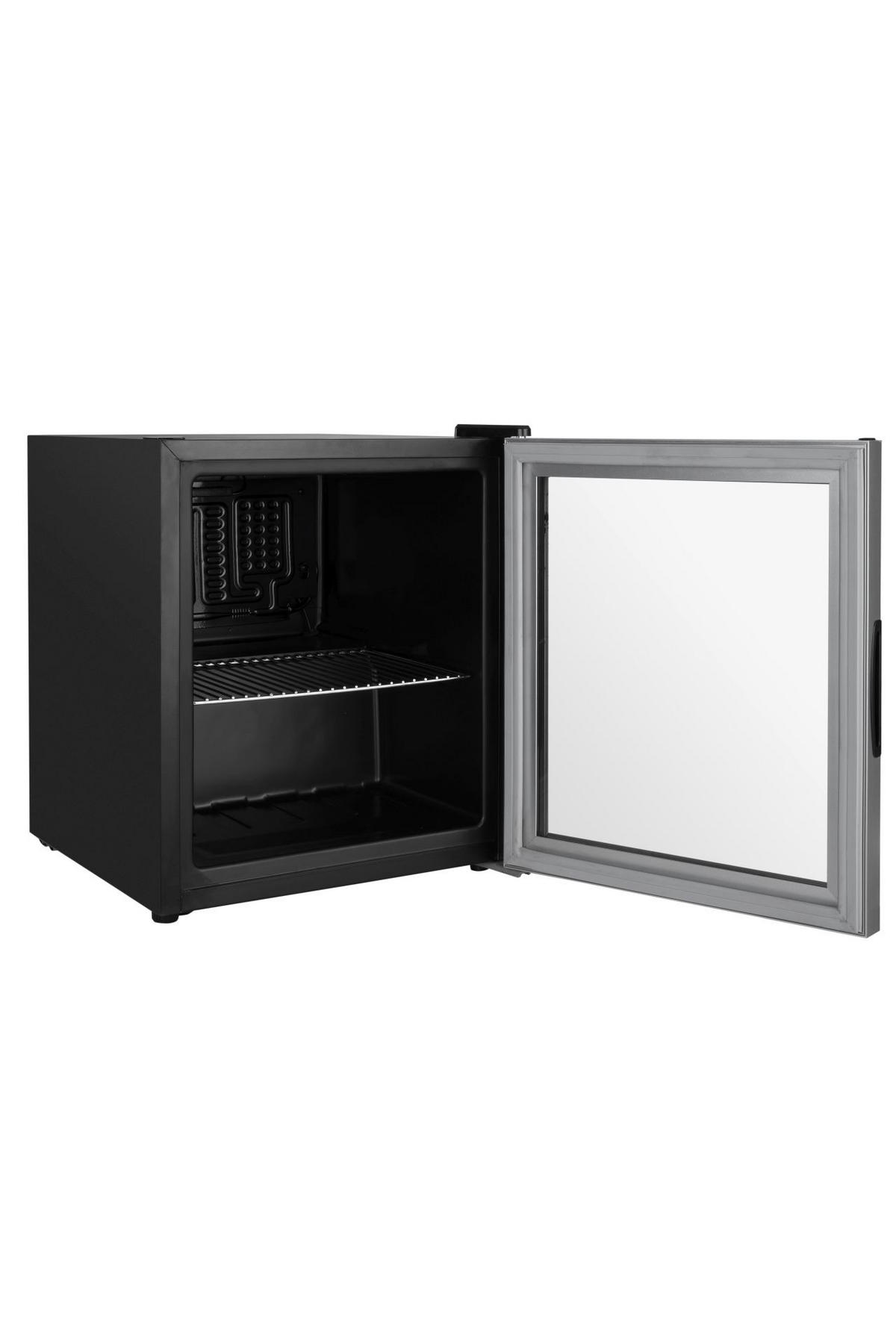 MINIKÜHLSCHRANK 44/53/47 cm BG-49  - Silberfarben/Schwarz, Basics, Glas/Metall (44/53/47cm) - Atrigo