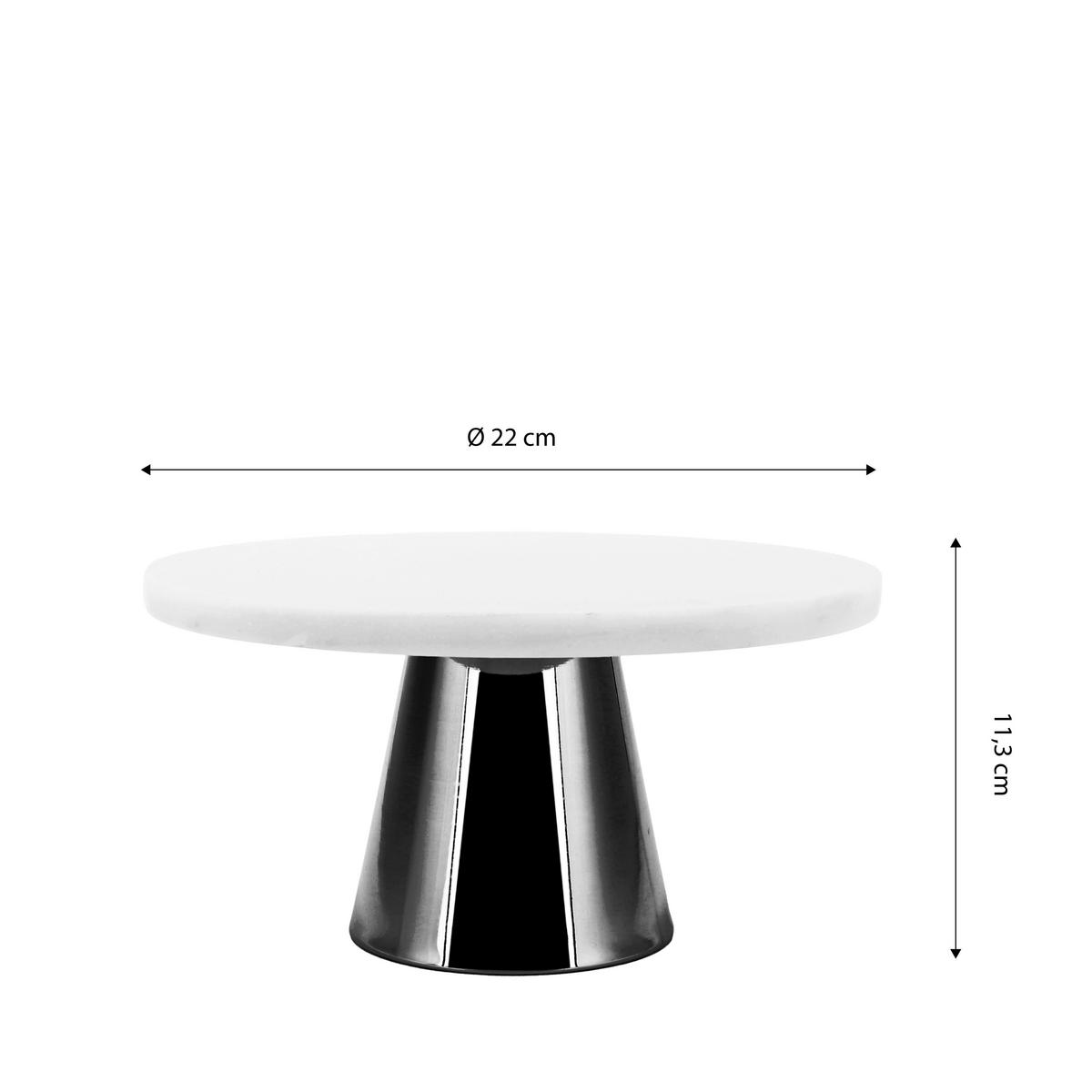 TORTENPLATTE - Schwarz, Basics, Stein/Metall (22cm) - Echtwerk