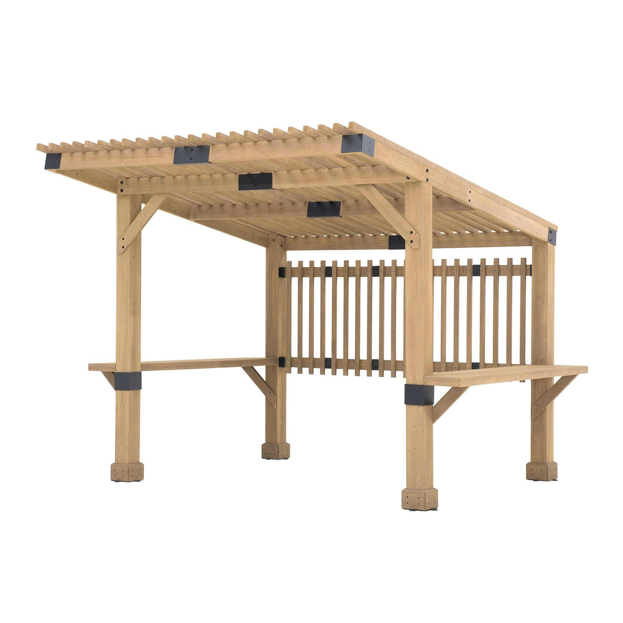 PERGOLA 309,6/239-256,4/274,5 cm  - Braun, Basics, Holz (309,6/239-256,4/274,5cm) - Modante