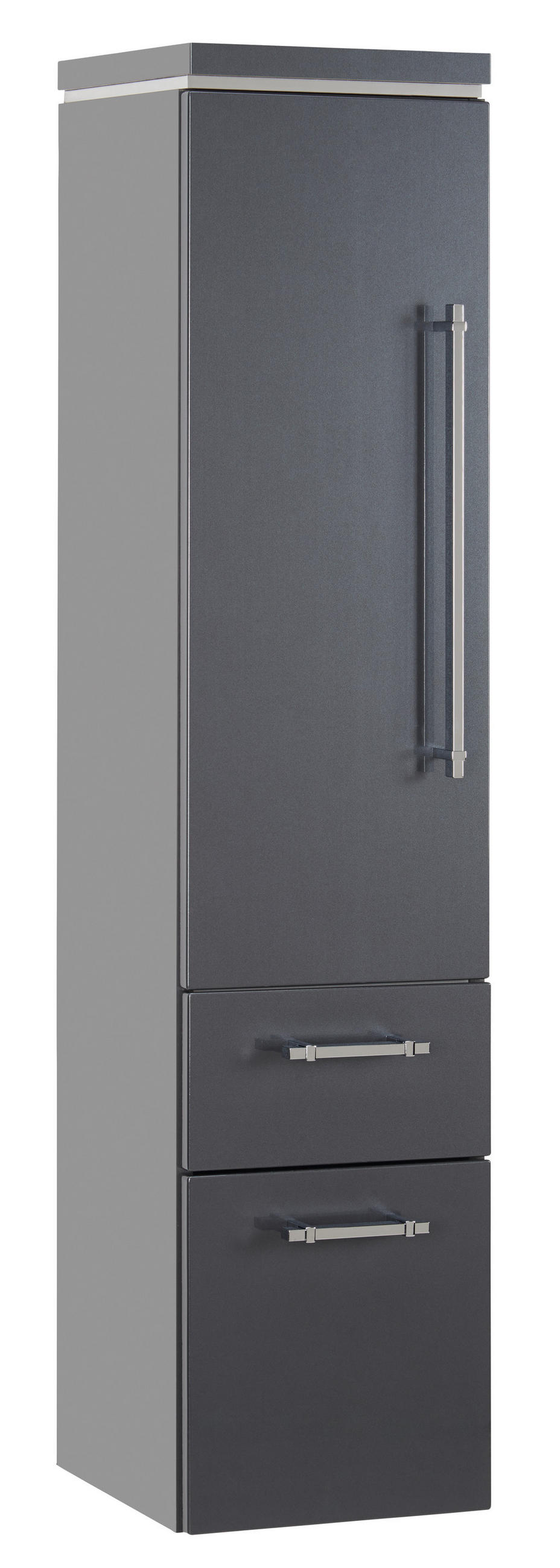 MIDI SKŘÍŇKA, antracitová, 30/132/33 cm - barvy chromu/antracitová, Design, kov/kompozitní dřevo (30/132/33cm) - Novel