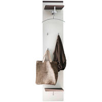 GARDEROBENPANEEL  in 40/199/32 cm  - Weiss/Braun, Design, Holzwerkstoff (40/199/32cm) - Moderano