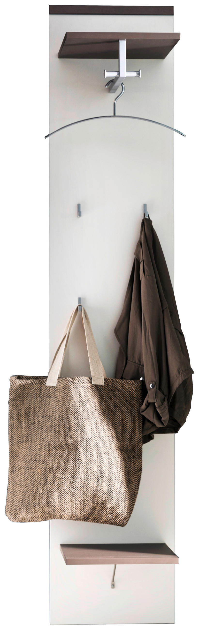 GARDEROBENPANEEL  in 40/199/32 cm  - Weiss/Braun, Design, Holzwerkstoff (40/199/32cm) - Moderano