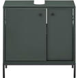 WASCHBECKENUNTERSCHRANK 60/62/32 cm  - Dunkelgrün/Schwarz, KONVENTIONELL, Holzwerkstoff/Kunststoff (60/62/32cm) - Xora