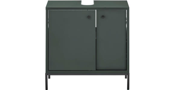 WASCHBECKENUNTERSCHRANK 60/62/32 cm - Dunkelgrün/Schwarz, KONVENTIONELL, Holzwerkstoff/Kunststoff (60/62/32cm) - Xora