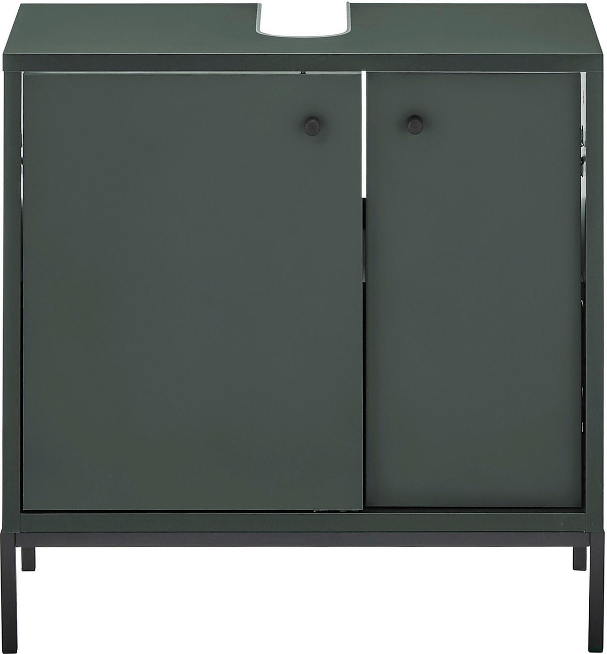 WASCHBECKENUNTERSCHRANK 60/62/32 cm  - Dunkelgrün/Schwarz, KONVENTIONELL, Holzwerkstoff/Kunststoff (60/62/32cm) - Xora