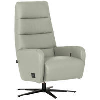 RELAXSESSEL Leder Silberfarben  - Silberfarben/Schwarz, Modern, Leder/Metall (66/110/83cm) - Joop!